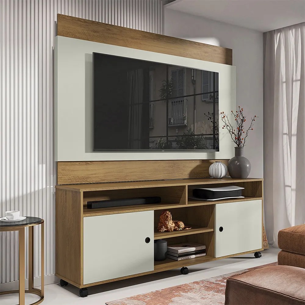 Painel Portland e Bancada Kansas L01 para TV até 60"  - ADJ Decor