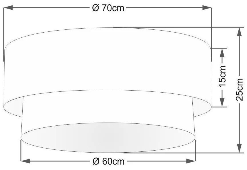 Plafon Para Quarto Cilíndrico SQ-3064 Cúpula Cor Café Bege