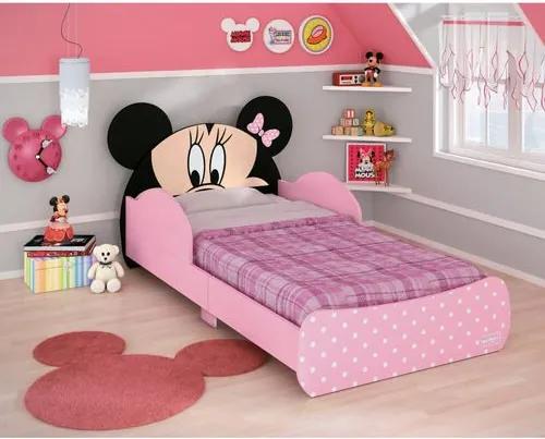 Mini Cama Infantil Minnie Disney Rosa - Pura Magia
