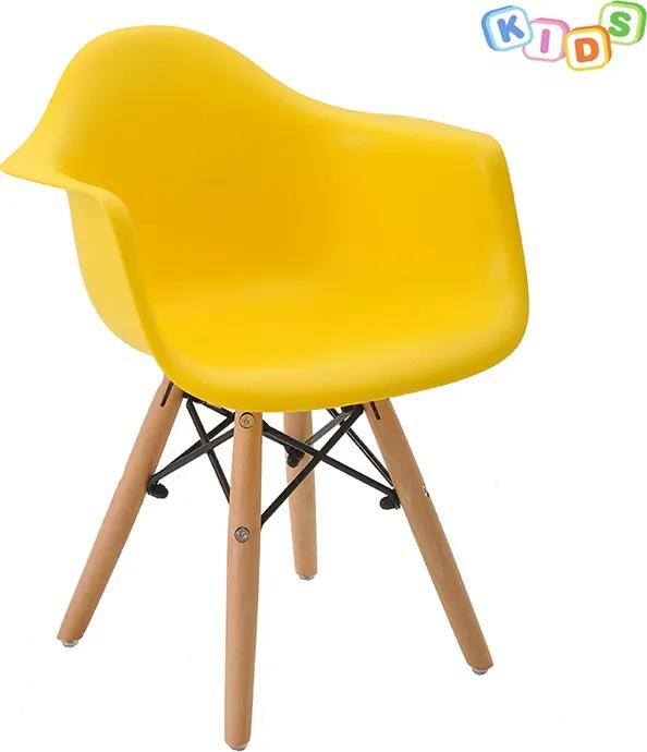 Cadeira Infantil Eiffel Eames DAW Amarela
