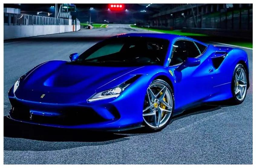 Quadro Decorativo Carro Ferrari Azul - KF 46838 40x60 (Moldura 520)