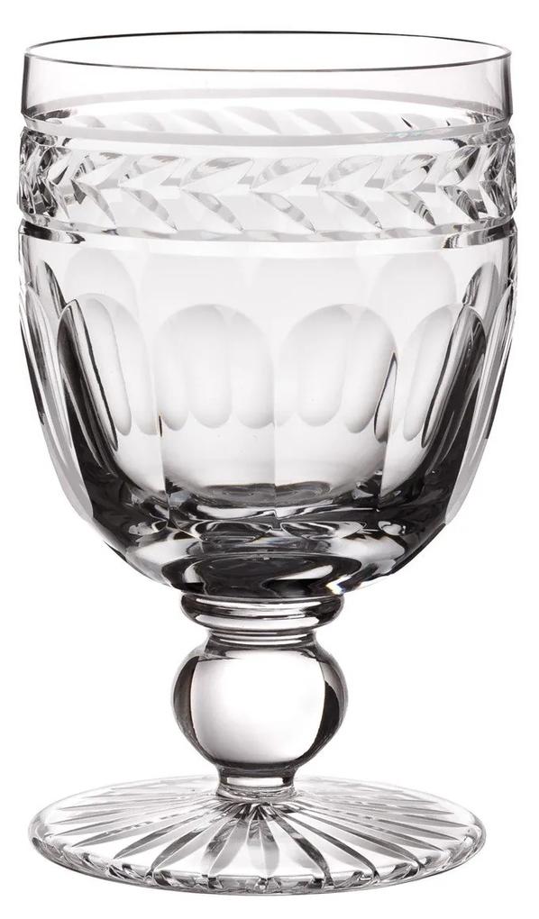 Taça de Cristal Lapidado Artesanal p/ Suco - Transparente - 17  Incolor - 17