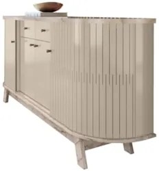 Balcão Buffet para Sala de Jantar 183cm Mônica Z10 Calacata/Off White