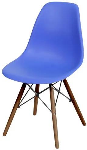 Cadeira Eames Polipropileno Azul Escuro Base Escura - 44838 Sun House