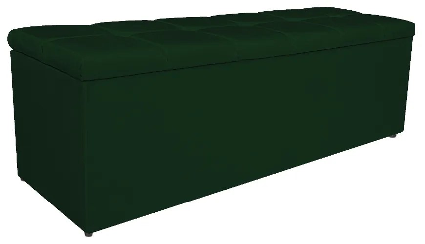 Calçadeira Estofada Manchester 160 cm Queen Size Suede Verde - ADJ Decor