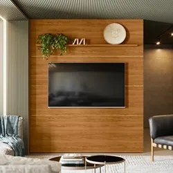 Painel para TV 75 Polegadas 208cm Piso ao Teto André M01 Naturale - Mp