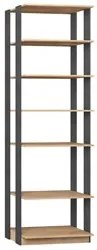 Guarda Roupa Closet Clothes 1002 6 Prateleiras Carvalho/Espresso - BE