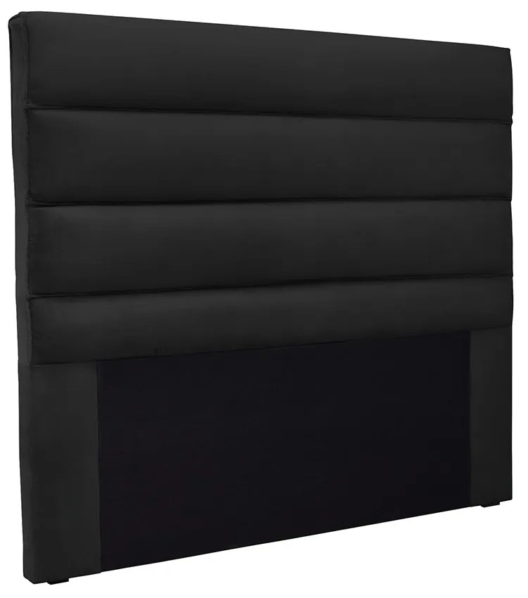 Cabeceira Cama Box King 195 cm Arles Veludo S04 - D'Rossi - Preto