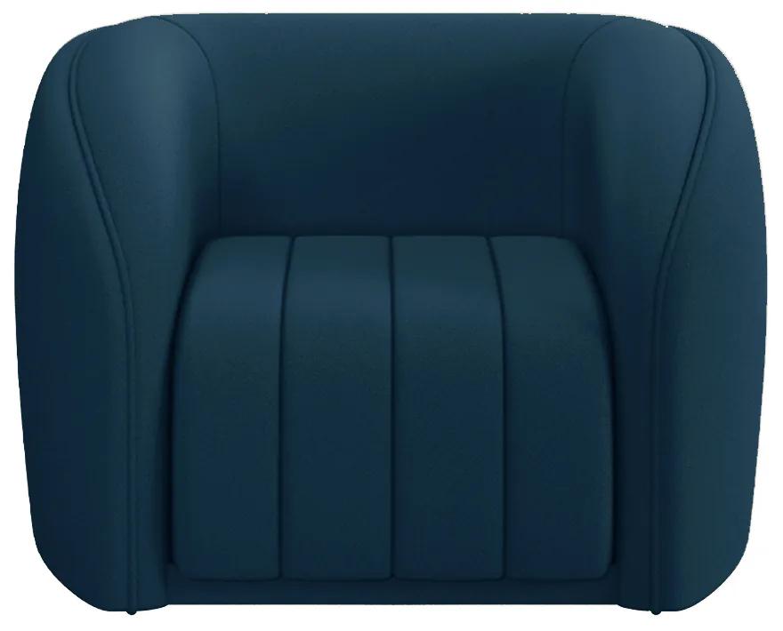 Poltrona Decorativa Sala de Estar Adam Veludo Azul Marinho G45 - Gran Belo