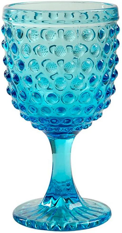 Taça de Vinho Hobnail Blue