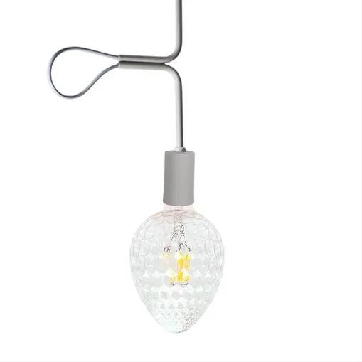 Pendente Cinza com Lâmpada Decorativa Filamento LED Pinha G95 SL2869 Toplux