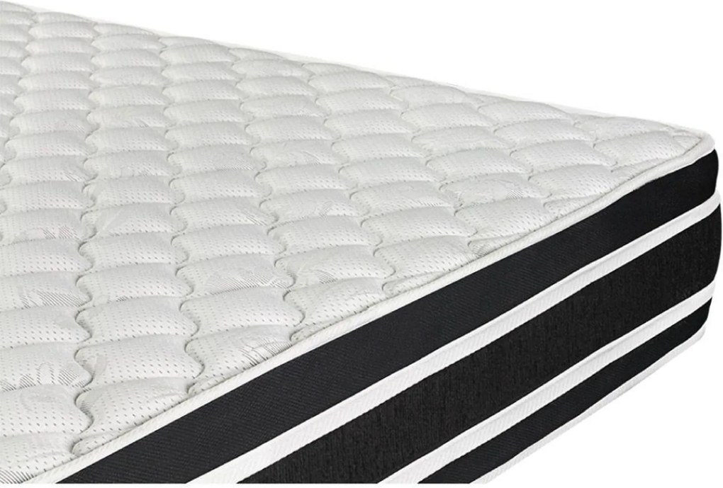 Cama Box Baú Viúva + Colchão De Espuma D33 - Castor - Black White Double Face 128x188x69cm Marrom