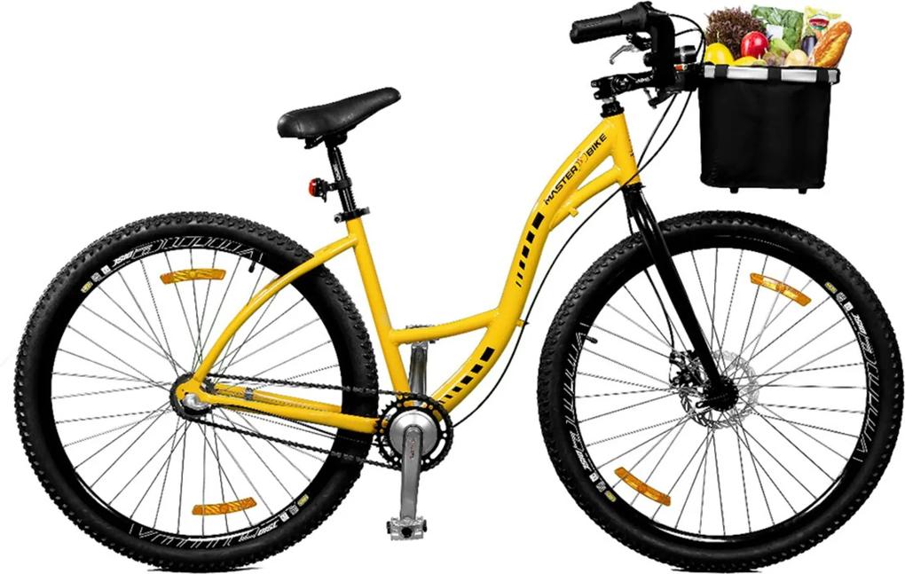 Bicicleta aro 29 Master Bike Urbis Freio Ã  Disco 3 V Nexus com Cesta Amarelo