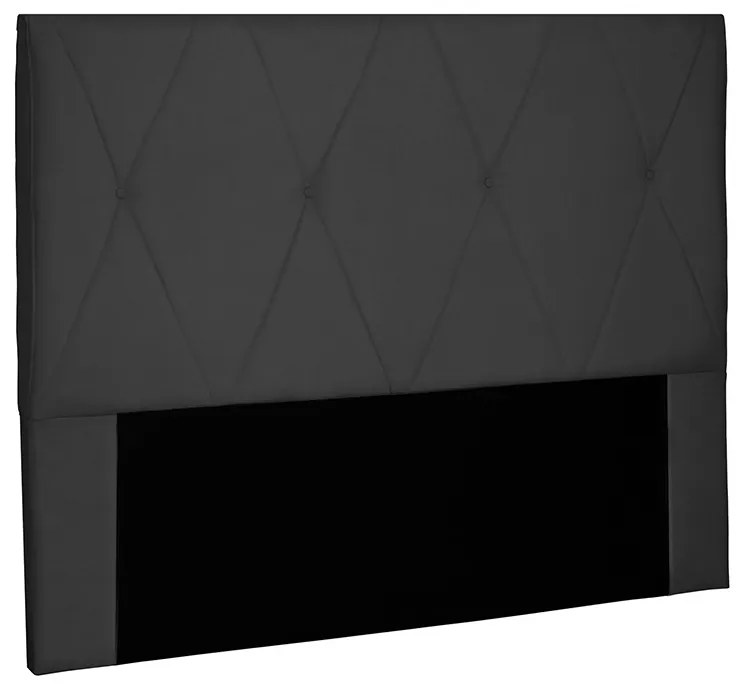 Cabeceira Aquilla Para Cama Box Casal 140 cm Suede - D'Rossi - Preto