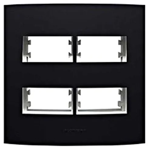 Placa 4x4 4 Modulos Distanciados Preto Inova Pro Class