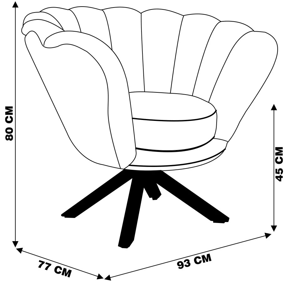 Kit 2 Poltronas Decorativas Crown Pés Madeira/Aço Giratório Veludo Marrom G15 - Gran Belo