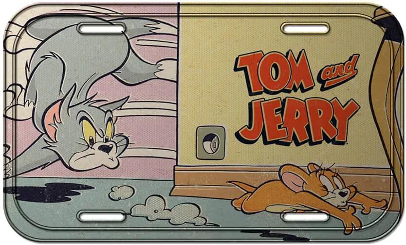 Placa de Parede HB Tom and Jerry Mouse Running Away - Urban - 30x15 cm