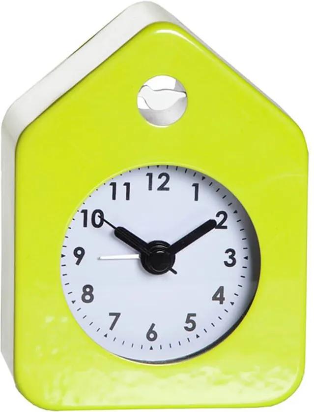 Relógio Despertador House Style Verde em Aço - Urban - 10x7 cm