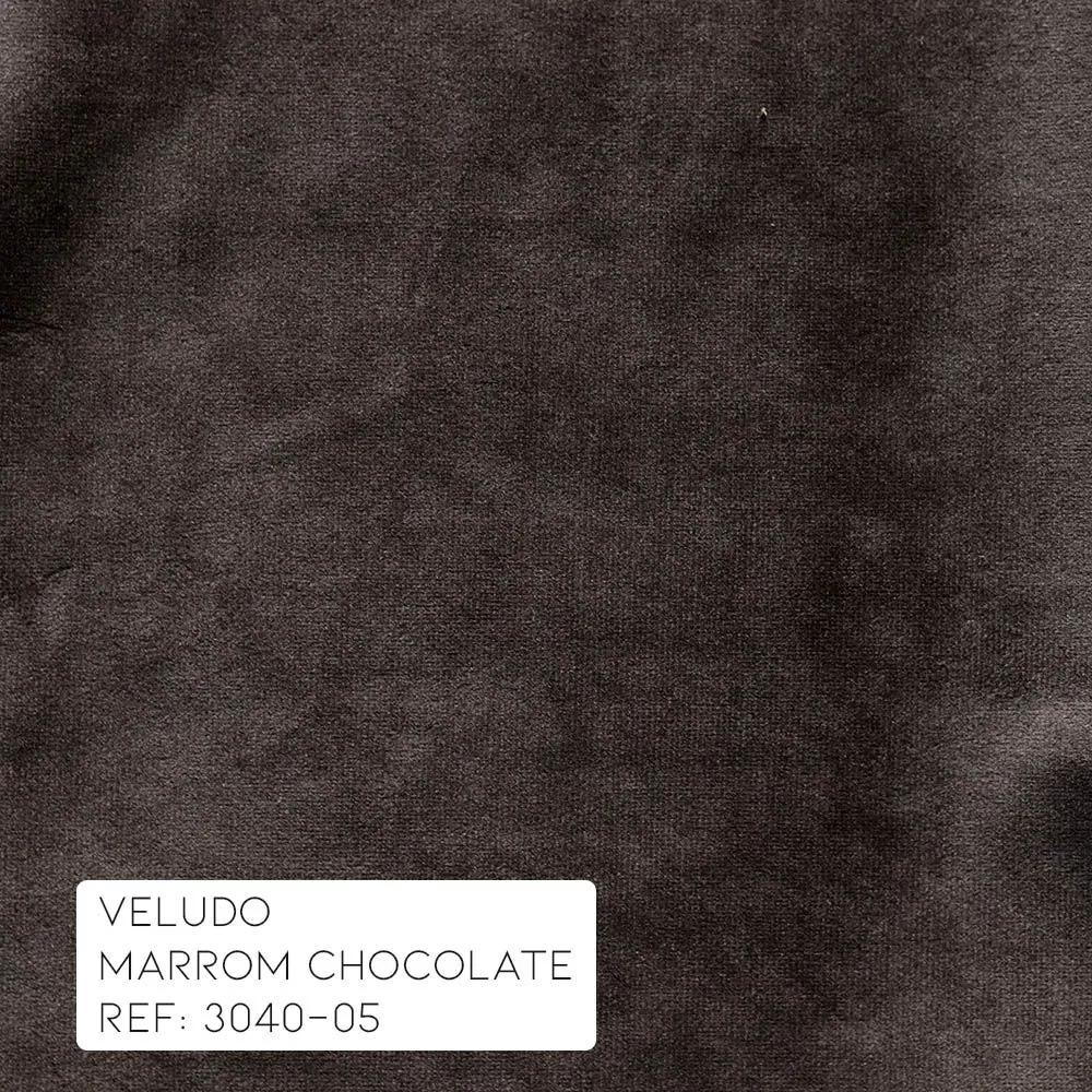Poltrona do Papai Reclinável Elétrica com Massagem Magnum Veludo Marrom Chocolate G23 - Gran Belo