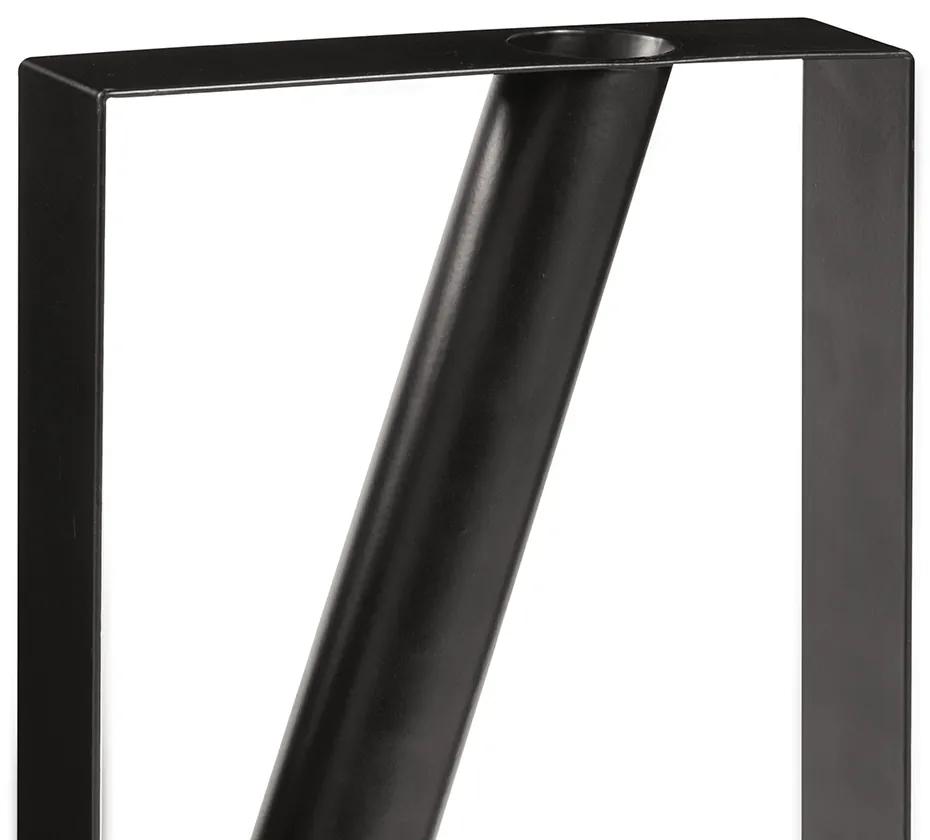 Vaso Decorativo Geométrico em Metal Preto 25,5x20 cm - D'Rossi