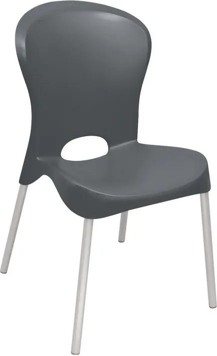 Cadeira Jolie Pernas Anodizadas Preto Summa - Tramontina