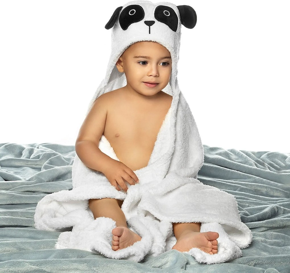 Manta Fleece com Capuz Bebê Mini 76 cm x 1,02 m Com 1 peça - Produto Importado Lepper Branco