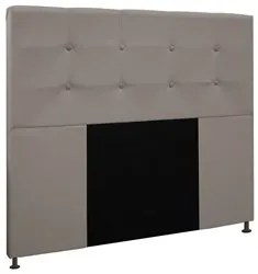 Cabeceira Cama Box Casal King 193cm Safira Suede I02 Bege - Mpozenato