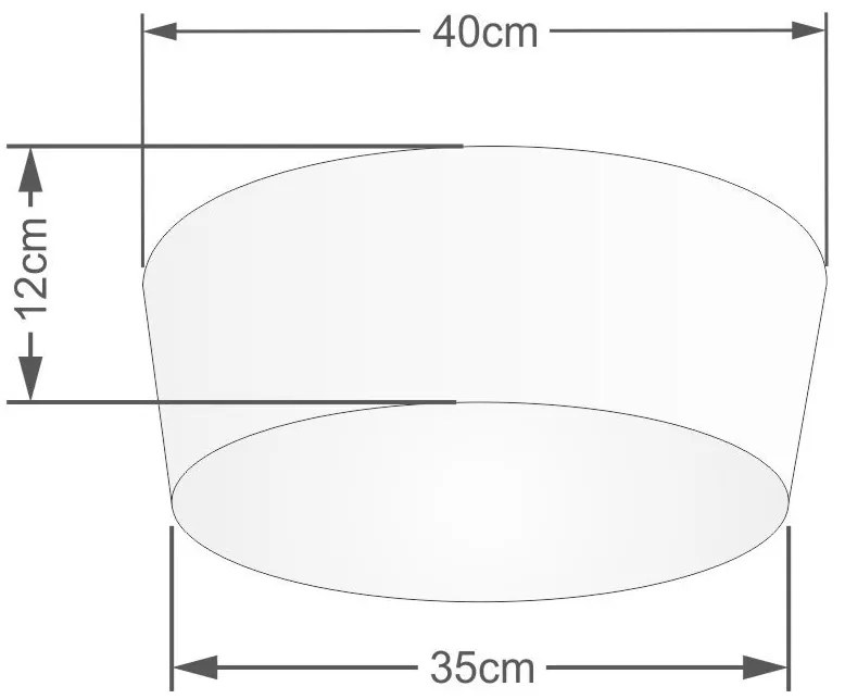 Plafon Cone Vivare Md-3003 Cúpula em Tecido 12/40x35cm - Bivolt