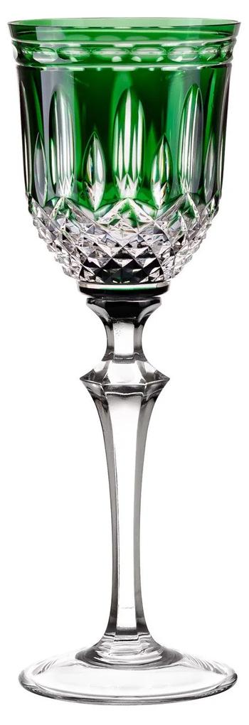 Taça de Cristal Lapidado p/ Vinho Branco 37 - Verde Escuro  Verde Escuro