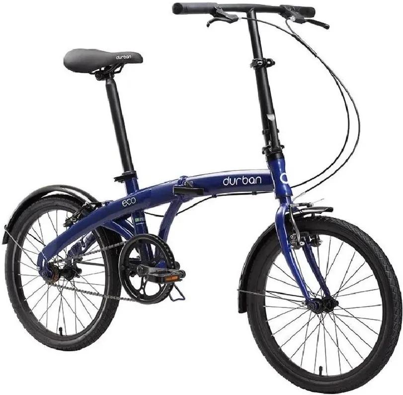 Bicicleta dobrável Durban aro 20” e com quadro de aço Eco Azul .