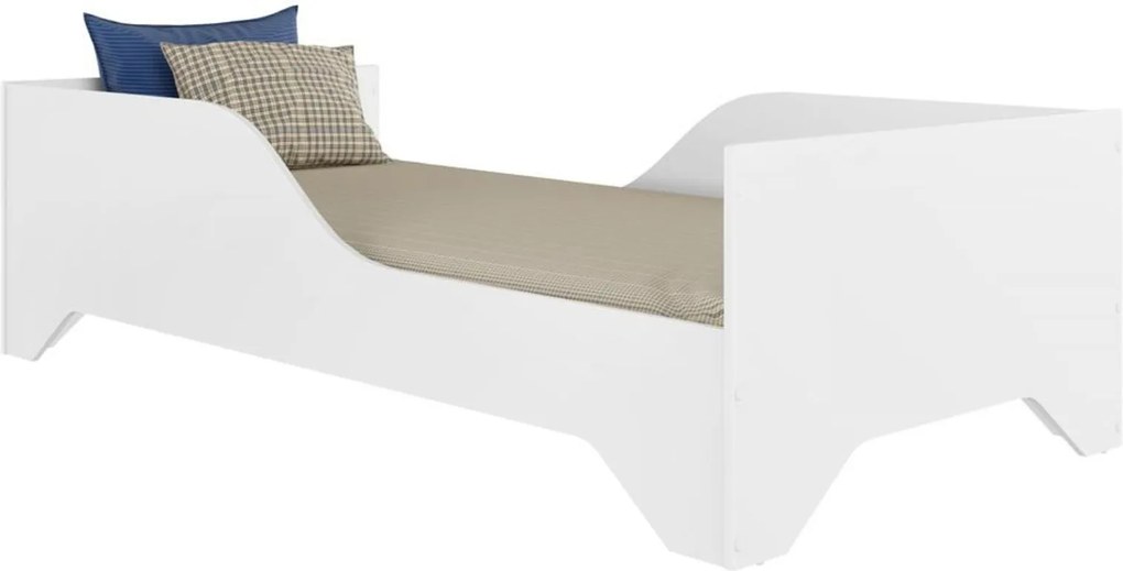 Cama Solteiro Infantil c/ Barras de Proteção p/ colchão 188 x 88 cm MDF Soninho Multimóveis Branca