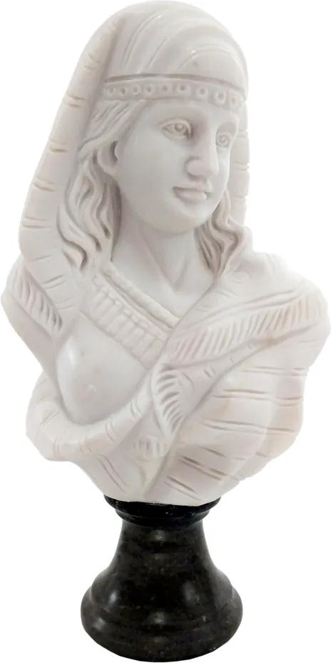 Busto em Mármore Carrara 32x20x10 Cm