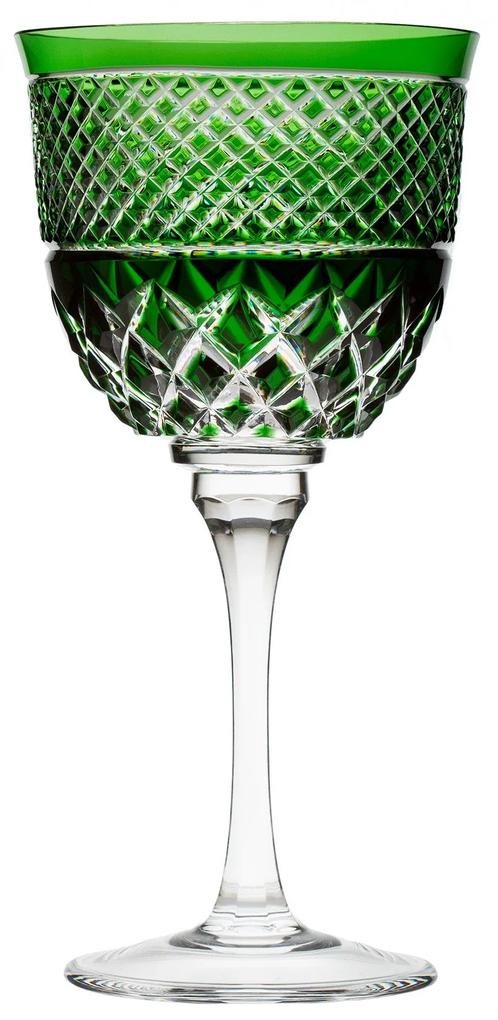 Taça de Cristal Lapidado p/ Água 25 - Verde Escuro - 78  Verde Escuro - 78