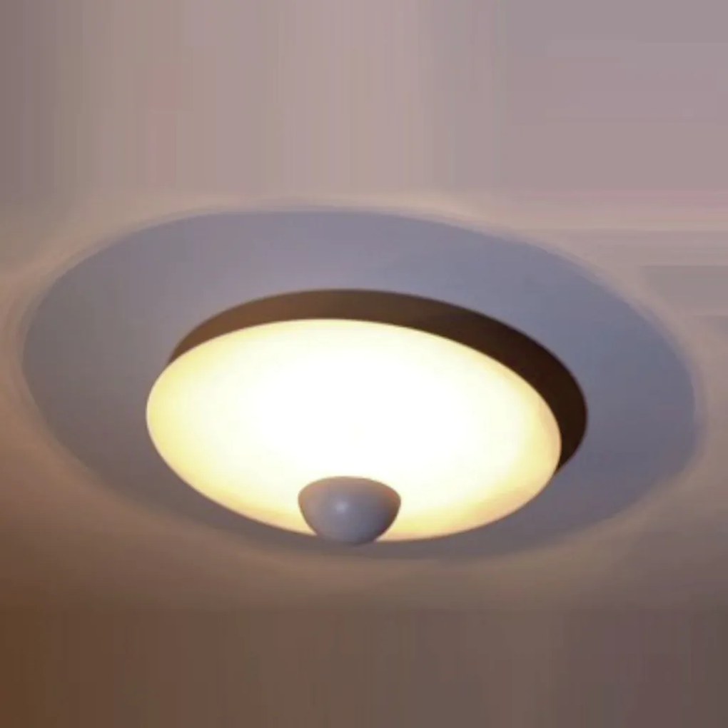 Plafon Rebatedor Ø40X22Cm Disco Curco Alumínio 01Xled 9W 2700K - Old A... (PRETO, Igual a Cor Estrutura, 220v)