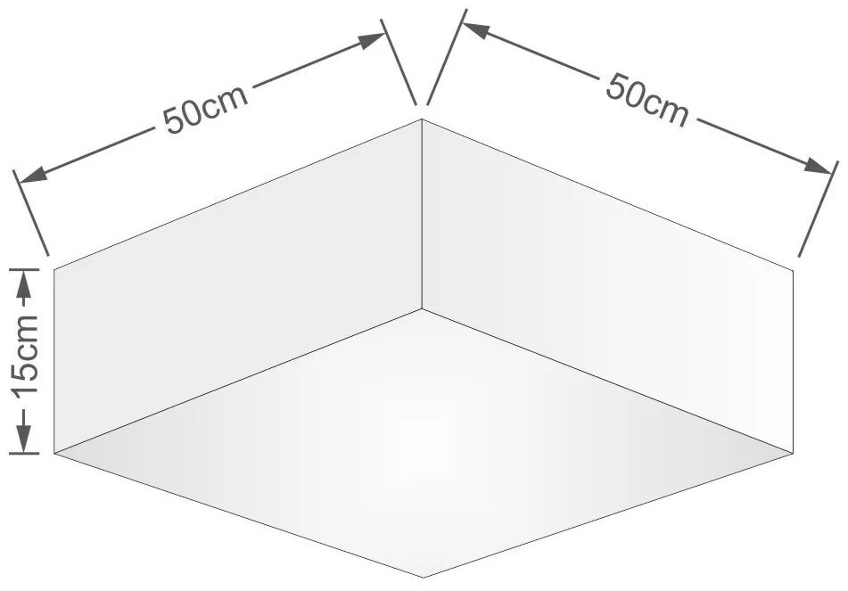 Plafon Para Quarto Quadrado SQ-3002 Cúpula Cor Branco