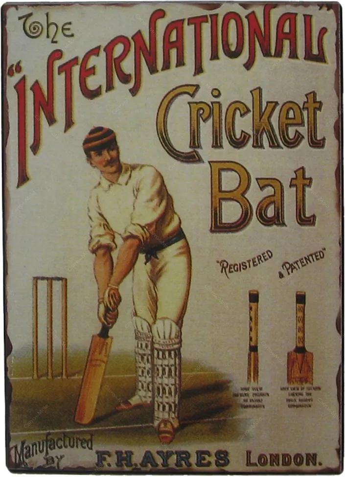 Placa de Metal International Cricket Oldway - 33x25 cm