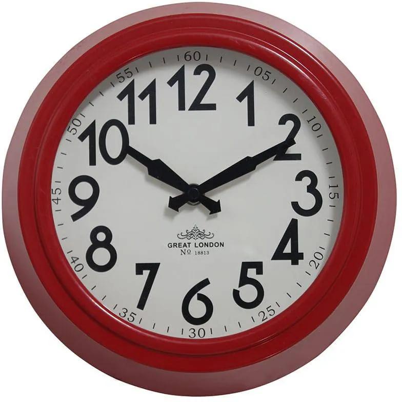 Relógio de Parede Sally Red Oldway x26x8 cm