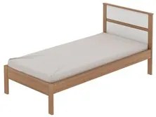 Cama de Solteiro Madeira CM8004 Amêndoa/Branco - Tecno Mobili