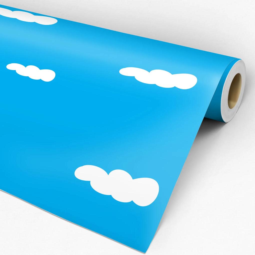Papel de Parede infantil nuvens fundo azul