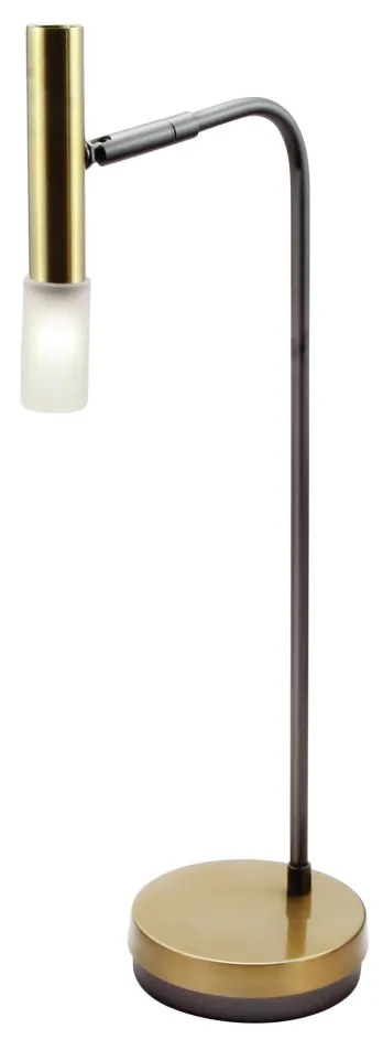 Abajur Flash 20X12X53Cm Tubo Ponteira Acrílico Metal Alumínio 01Xg9 -... (PRETO / DOURADO BRILHO)