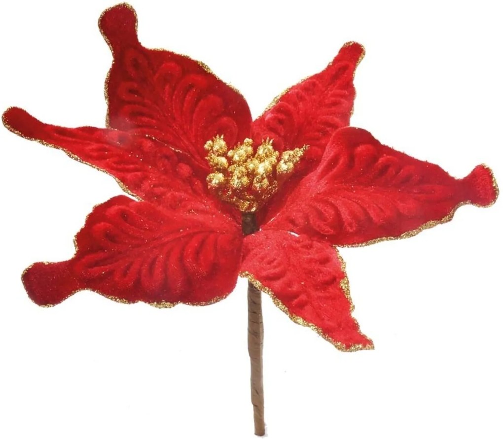 Flor artificial decoração natal 1 Unidade poinsetia vermelha
