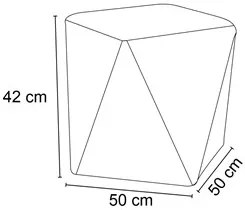 Puff Decorativo Ametista C-66 Veludo Turquesa - Domi