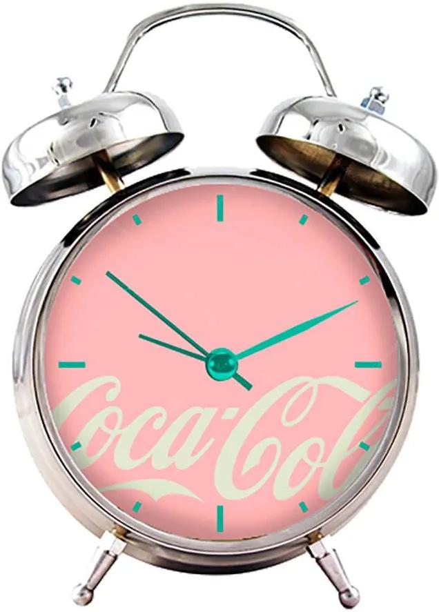 Relógio de Mesa Coca-Cola Contemporary Rosa em Metal - Urban