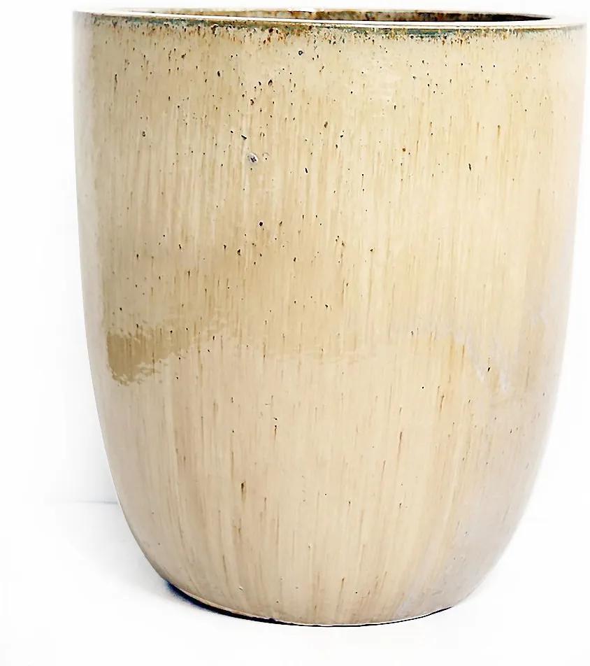 Vaso Vietnamita Cerâmica Importado U Planter Areia D66cm x A79cm