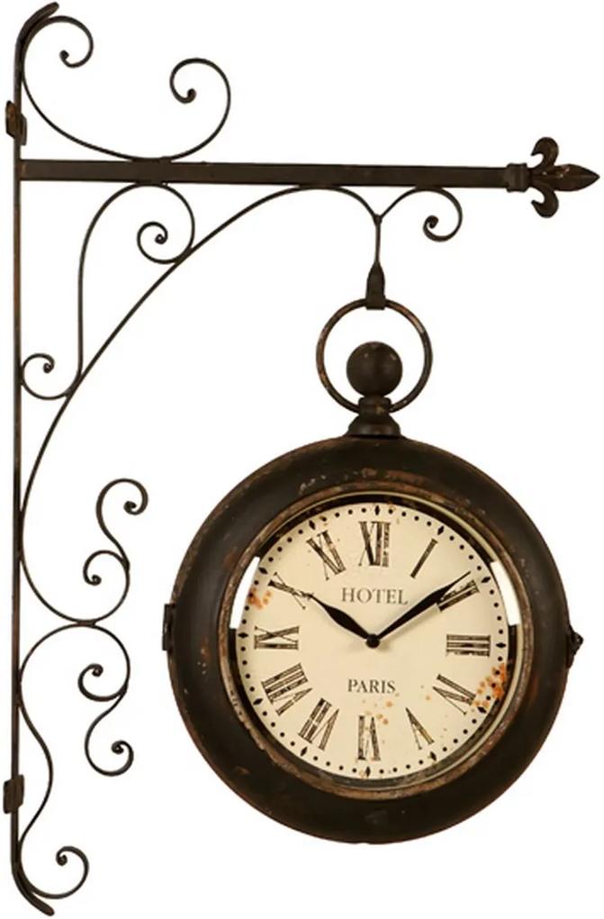 Relógio de Parede Decorativo Estação Paris de Metal Envelhecido