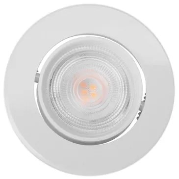 Plafon Led Embutir Redondo 5W Branco - LED BRANCO QUENTE (2700K)