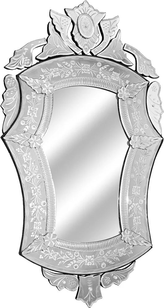Espelho Veneziano Grande Cristalino Com Peças Sobrepostas