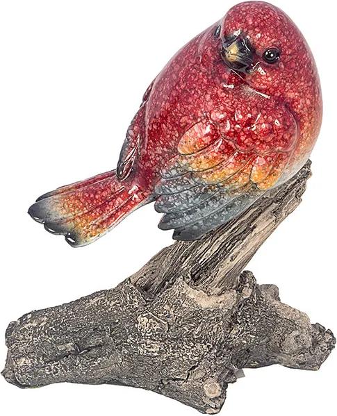 Estátua Pássaro Vermelho no Galho II
