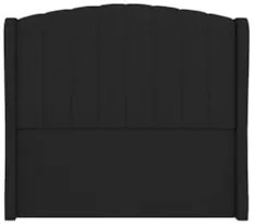 Cabeceira Casal King Cama Box 195cm Glenda Z04 Linho Preto - Mpozenato