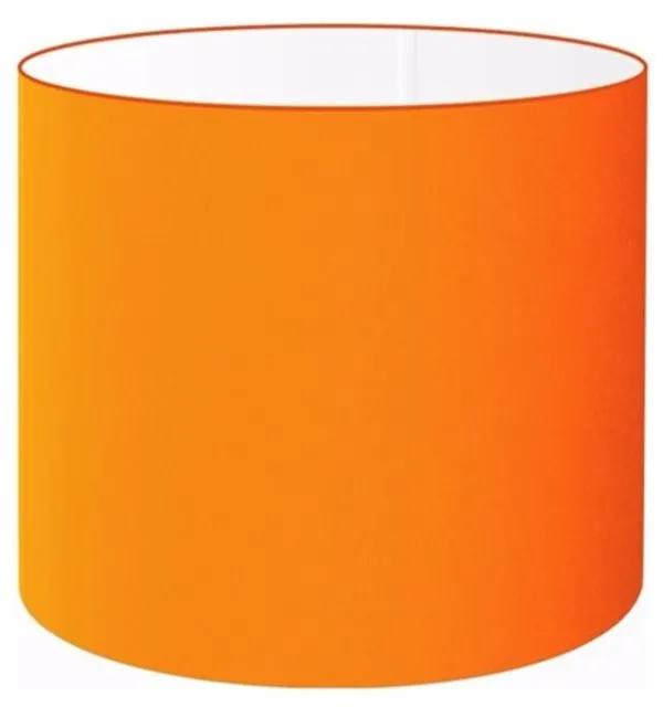 Cúpula em tecido cilíndrico abajur luminária cp-4143 35x25cm laranja